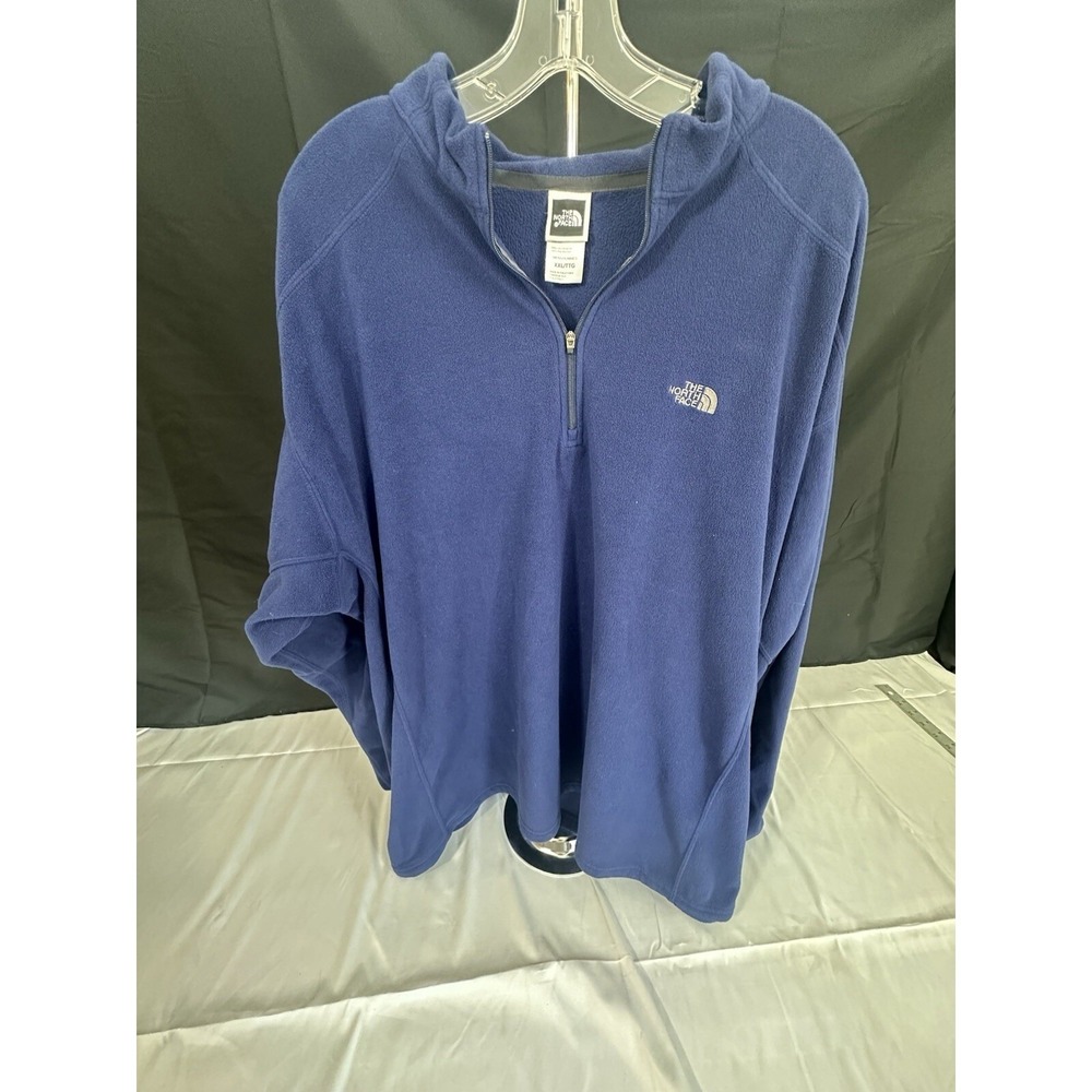 The North Face Mens TKA 100 Glacier 1/4 Zip Fleece Pullover Blue XXL T93YFY